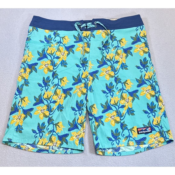 Patagonia Other - PATAGONIA Stretch Wavefarer Boardshorts 21" Mens 36 Blue Floral Swim Trunks